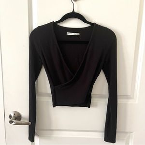 Abercrombie Wrap Front Crop Top